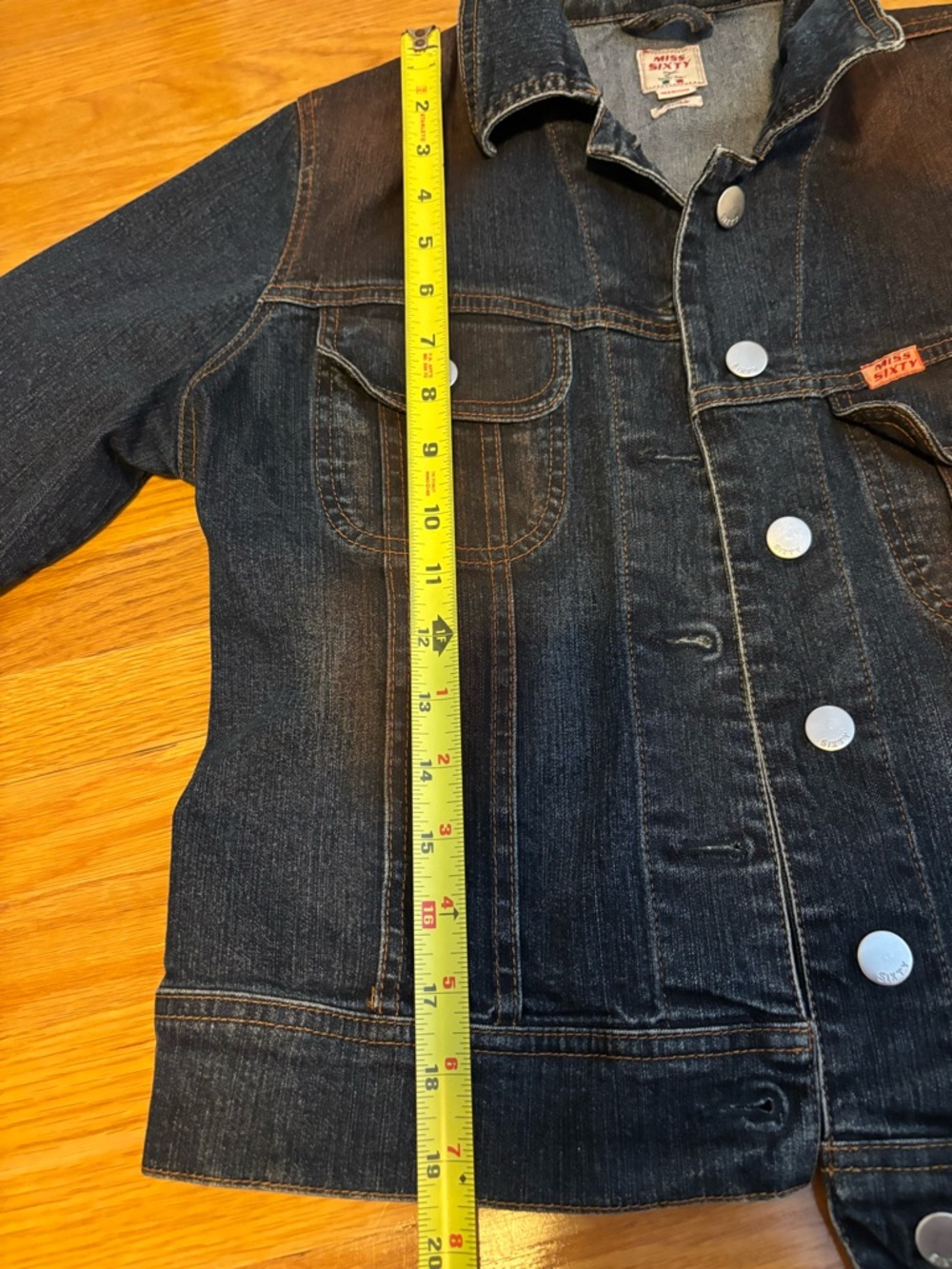 Miss Sixty Blue Denim Jacket with Brown Fade - Picture 4 of 4